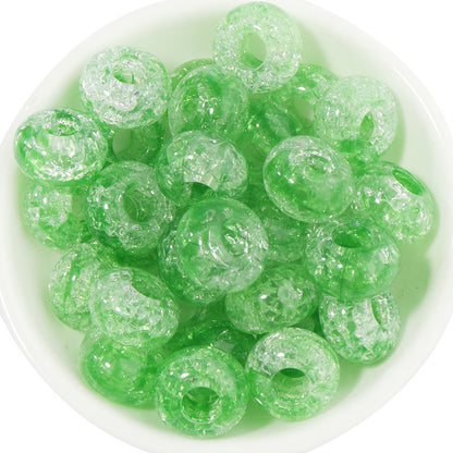 Acrylic Dual Color Crackle Spacer Beads 14mm 50pcs 4