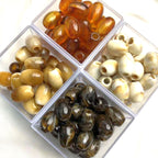 Vintage Elliptical Acrylic Beads 17mm Enamel Large Hole 200pcs 4
