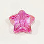 Clear Heart and Star Acrylic Beads 17-20mm Iridescent AB Coated 20pcs 9