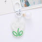 Acrylic Flower Keychain Colorful Tulip Design with Frosted Sphere Charm 11