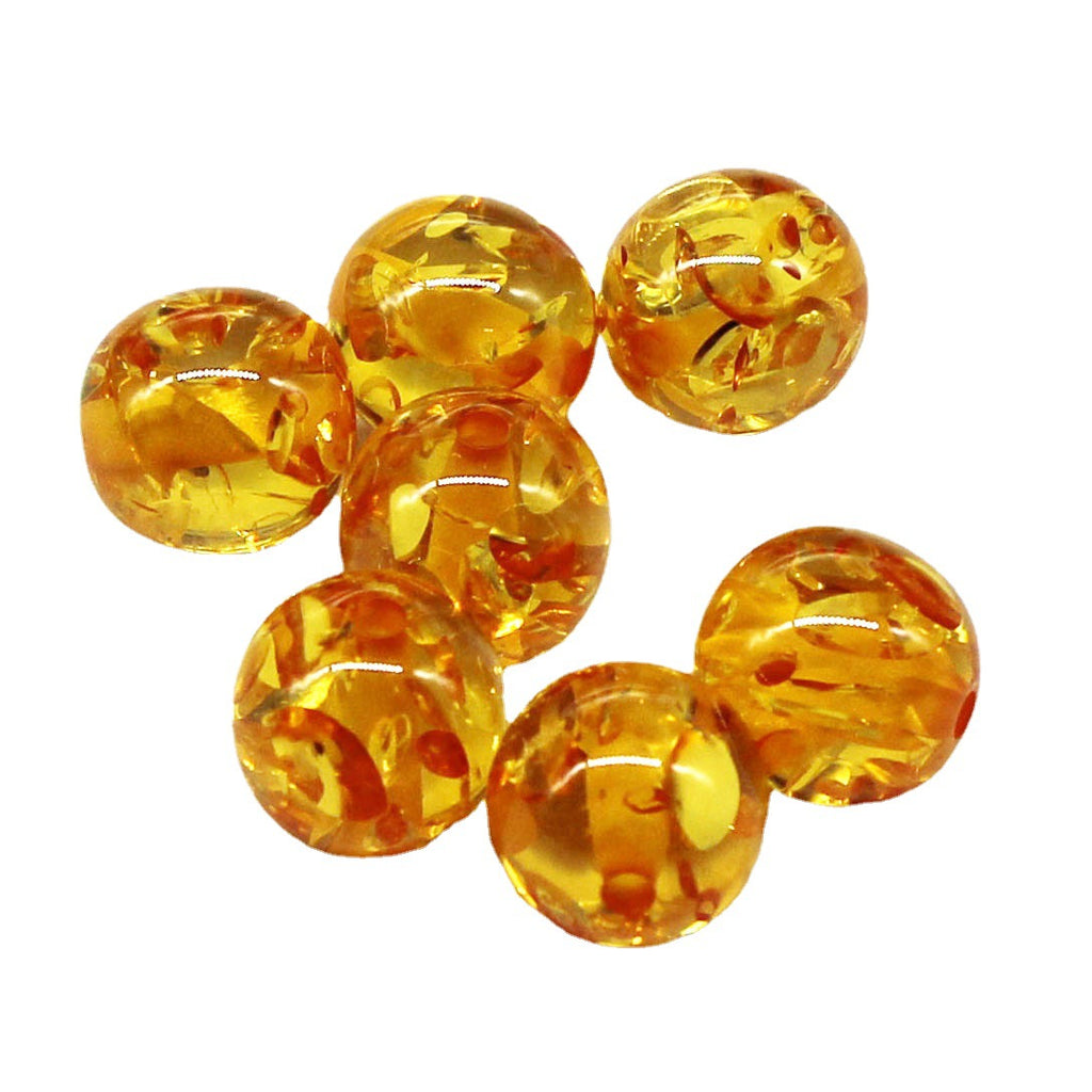 Imitation Amber Resin Beads 6-16mm Translucent Warm Colors 100pcs 4