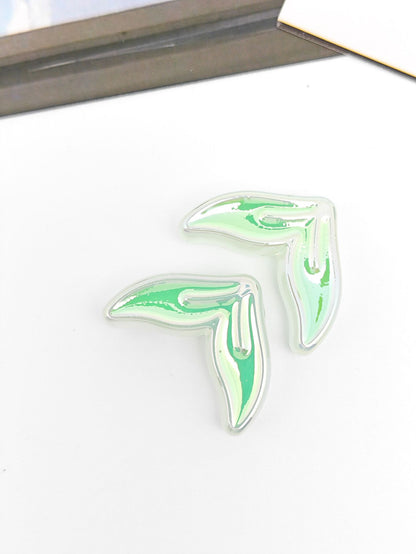 Glow Mermaid Tail Acrylic Beads 29x20x9mm Glow In The Dark 50pcs 22