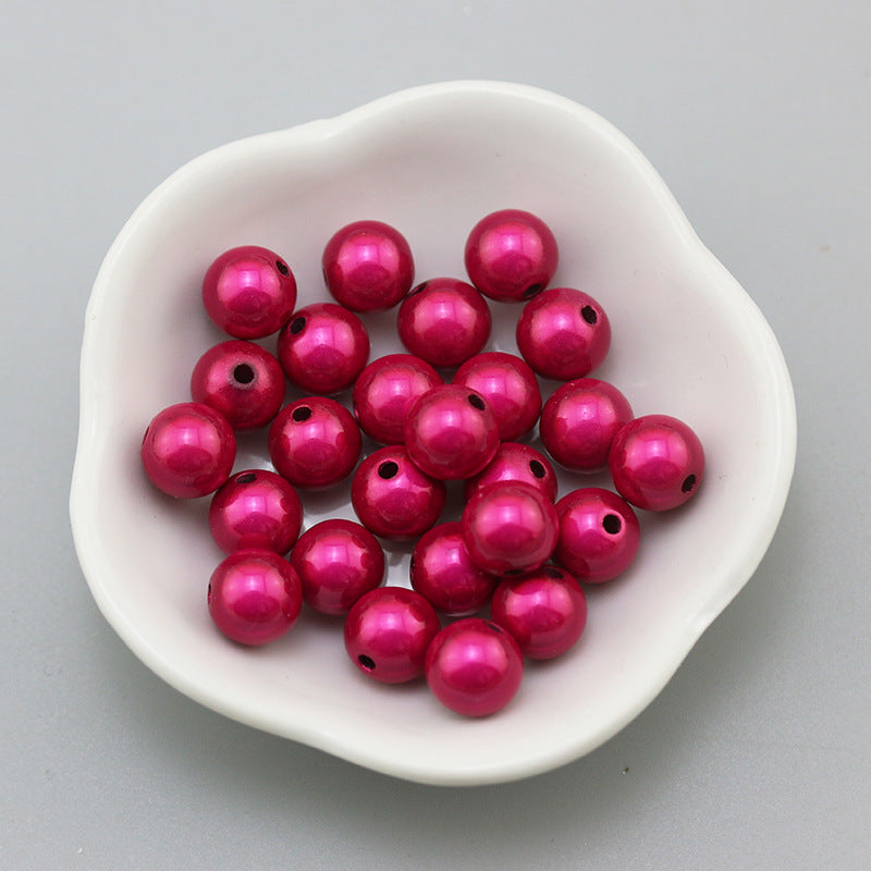Glossy Metallic Round Acrylic Beads 10mm Colorful Assorted 50pcs 7