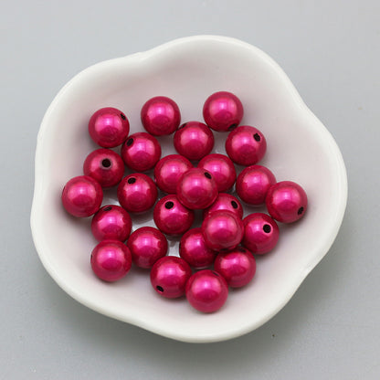 Glossy Metallic Round Acrylic Beads 10mm Colorful Assorted 50pcs 7