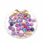 Antique Style Round Clay Beads 6mm 8mm 10mm 12mm Colorful Floral 100pcs 3