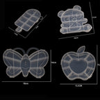 Multi Shaped Plastic Organizer Box PP Clear 1pc