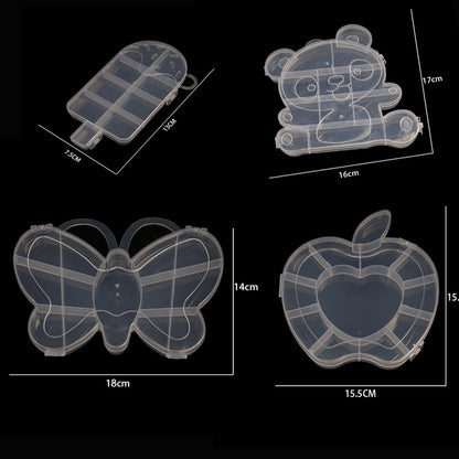 Multi Shaped Plastic Organizer Box PP Clear 1pc