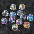 Faceted Section Round Acrylic Beads 12mm 14mm 25mm UV Finish 100pcs 5