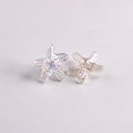 Plating Transparent Starfish Acrylic Beads 19mm Assorted Colors 100pcs 6