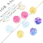 Color Transparent Clover Glass Beads 10mm Assorted Colors 50pcs 2