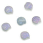 Electroplated Flat Spiral Shell Glass Beads 12mm Iridescent 30pcs 10