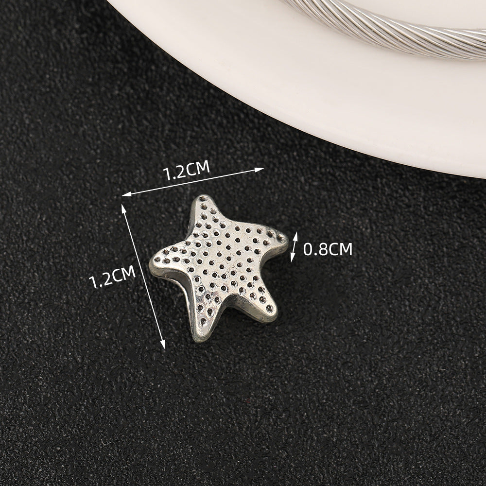 European Style Metal Beads Silver Tone Large Hole 50pcs 17