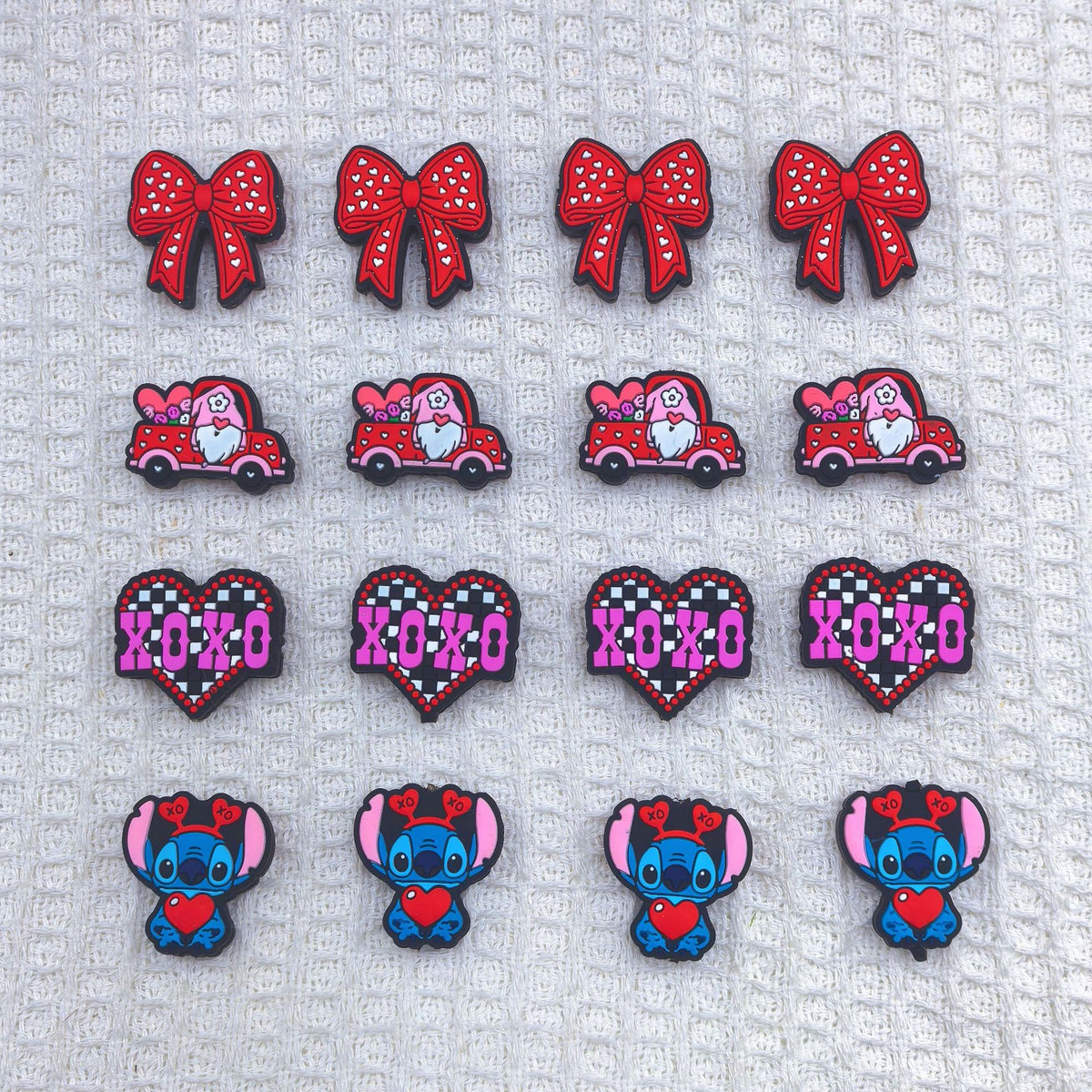 Silicone Focal Beads Valentine Butterfly Stitch Design 20pcs 5