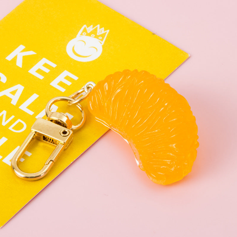 Plastic Fruit Keychain Colorful Glossy Charm Fun Summer Theme 13