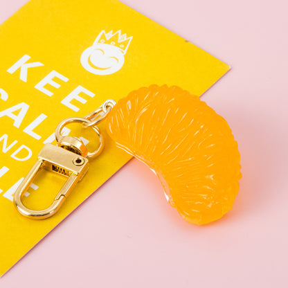 Plastic Fruit Keychain Colorful Glossy Charm Fun Summer Theme 13