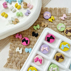 Round Bow Metal Beads 16mm 12mm Baking Painted 20pcs 2
