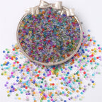 Transparent Seed Glass Beads 2mm Glossy Rainbow Colors 660pcs