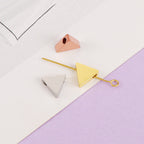 Stainless Steel Triangular Metal Beads 9mm Glossy Mirror Surface 10pcs 4
