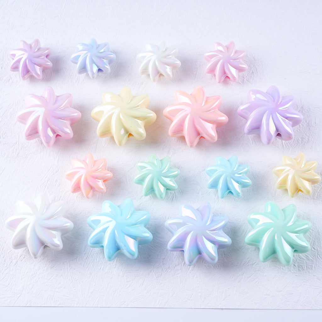 Plating Whirlwind Cookie Acrylic Beads 20mm 27mm Solid Colors 50pcs 2