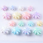 Plating Whirlwind Cookie Acrylic Beads 20mm 27mm Solid Colors 50pcs 2