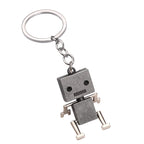 Alloy Robot Keychain Vintage Zinc Alloy Blocky Design 5