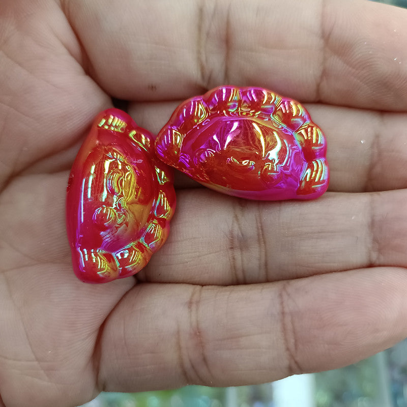 Glow Plated Dumpling Acrylic Beads 18-29mm Mixed Colors 100pcs 9