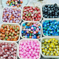 Antique Imitation Ceramic Splash Ink Round Glass Beads 10mm 100pcs 3