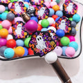 Silicone Focal Beads Halloween Ghost Color Character Cards 20pcs 6