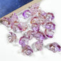Wind Chime Flower Glass Beads 12mm Transparent Pink 50pcs 34