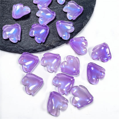 Czech Glass Peony Glass Beads 19mm Translucent Crimson 50pcs 12