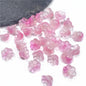 Wind Chime Flower Glass Beads 12mm Transparent Pink 50pcs 42