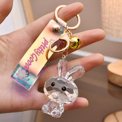 Acrylic Transparent Rabbit Keychain Creative Cute Bunny Charm 8