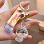 Acrylic Transparent Rabbit Keychain Creative Cute Bunny Charm 8