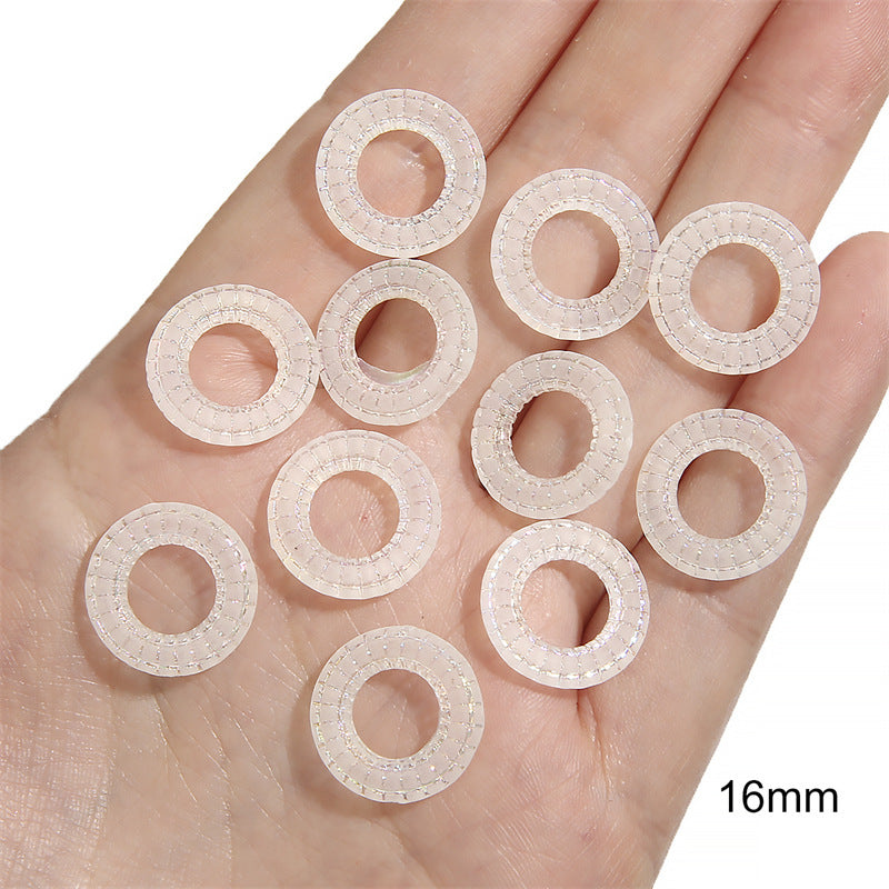Semi-transparent Frosted Acrylic Beads Matte Finish Mixed Shapes 12