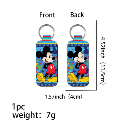Cartoon Character Chapstick Holder Keychain Neoprene Colorful 8pcs 21