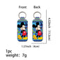Cartoon Character Chapstick Holder Keychain Neoprene Colorful 8pcs 21