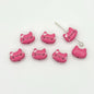 Kitten Metal Beads 12mm Baking Painted Colorful 10pcs 12