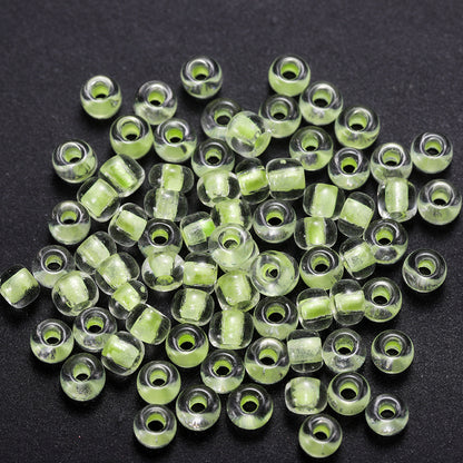 Glow In The Dark Seed Glass Beads 3mm Multicolor Stripes 1800pcs 32