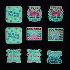 Silicone Focal Beads Phrase Glow In The Dark Vibrant Phrases 20pcs 3