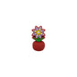 Silicone 3D Focal Beads Colorful Potted Plant Detailed Floral Design 20pcs 8