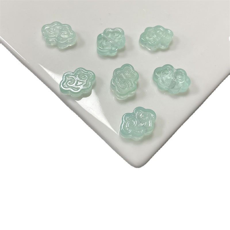Czech Glass Beads Auspicious Clouds 9 13mm Pastel Translucent 100pcs 5