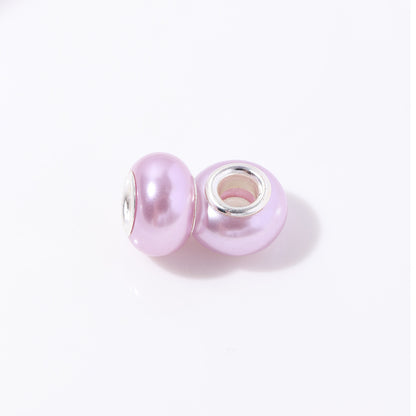 ABS Plastic Donut Spacer Beads 9*14mm Imitation Pearl 100pcs 8