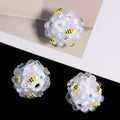 Embellished Bubblegum Beads 18mm Bee and Flower Design 10pcs 6