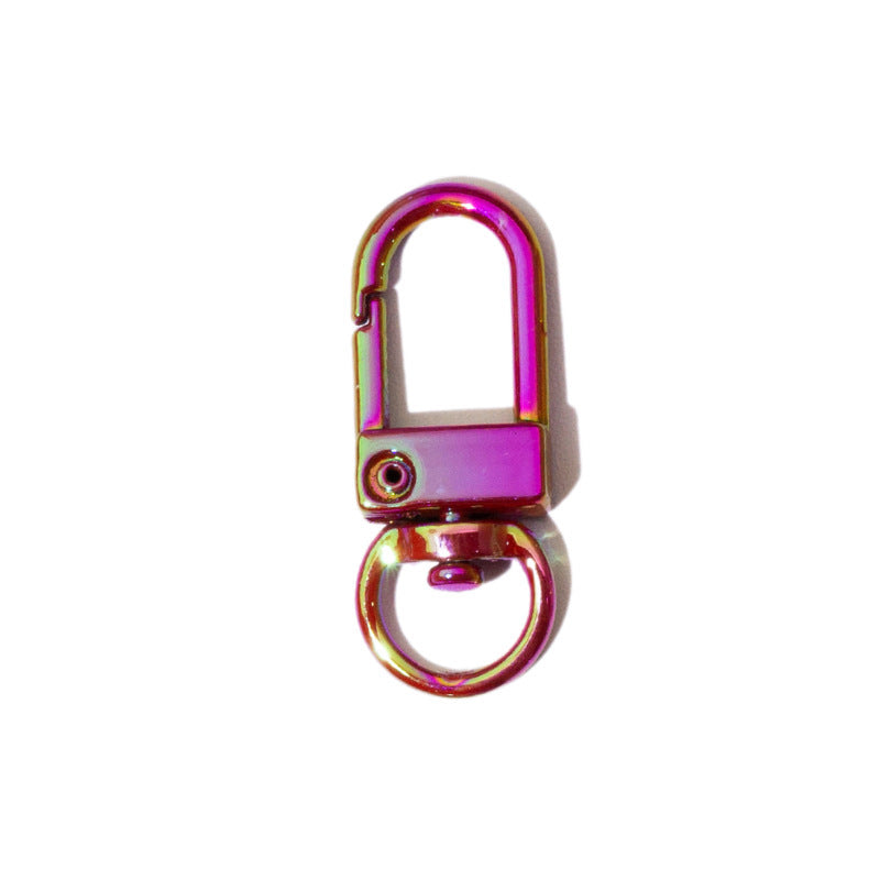 Colorful Zinc Alloy Keychain Clasps 32mm Plating 10pcs 8