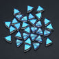 Electroplated Fan-Shaped Glass Beads 10mm Iridescent Pastel 30pcs 8