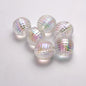Transparent Plating Round Acrylic Beads 16mm Screw Thread 50pcs 7