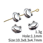 Smiling Frog Metal Beads 10mm Antique Silver Tone Zinc Alloy 40pcs 4