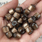 Gradient Color Resin Barrel Beads 10mm Chunky Navy to Sky Blue 10pcs 21