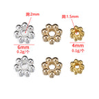 Brass Flower Spacer Beads 4-6mm Tiny Snow Design 50pcs 2