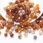 Faceted Football Glass Beads 8mm Electroplated Multicolor 50pcs 9